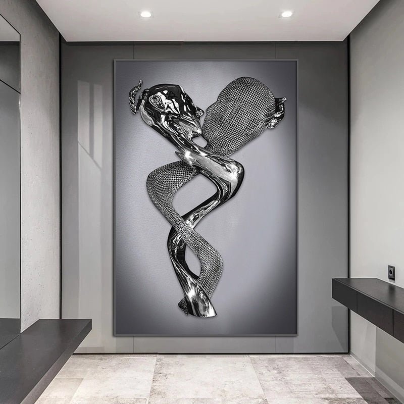 3D Love Art Metal Figure Poster