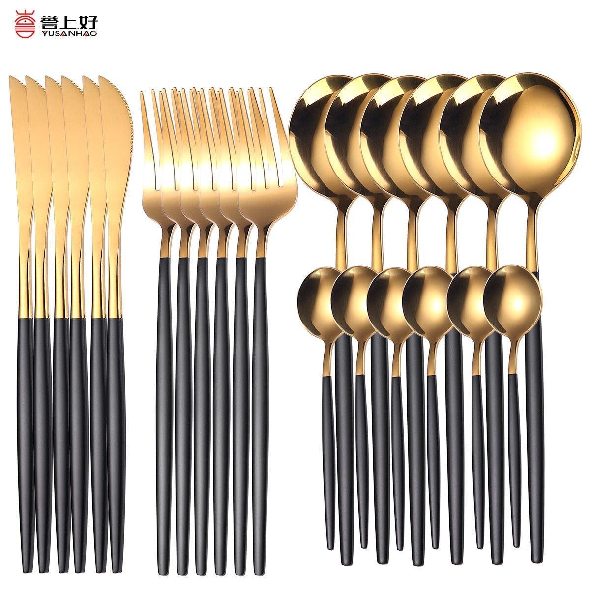 luxury-gold-stainless-steel-cutlery-pocoro-1.jpg Luxury gold stainless steel cutlery