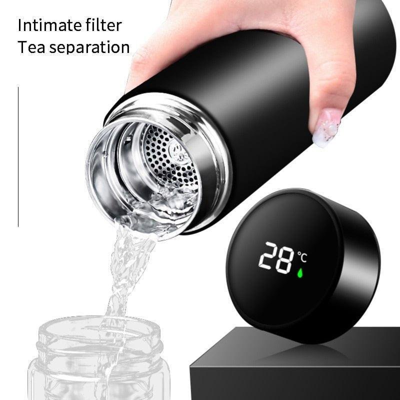 Stainless Steel 500ML Intelligent Water Bottle Cooler Thermos Coffee bottle Temperature Display Leakproof Sport Vacuum Flasks