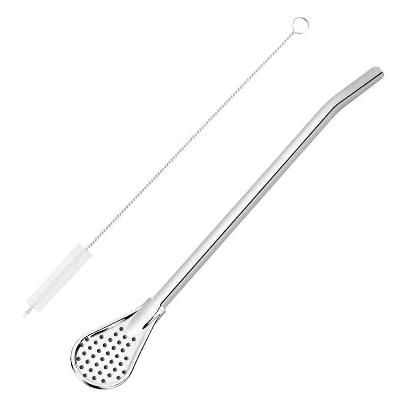 Tea Filter Yerba Mate Tea Straws Stainless Steel Drinking Straw Spoon Health Gourd Reusable Tea Tools Washable Bar Accessories